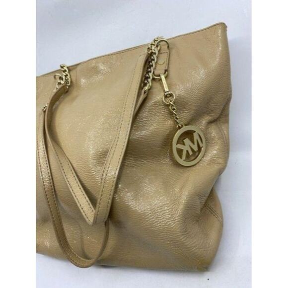 michael kors shopping tan patent leather tote - Picture 2 of 10